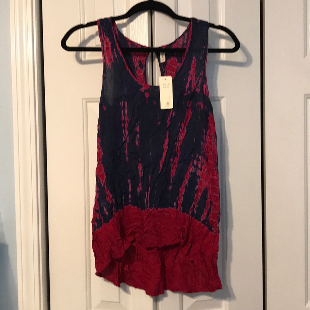 NWT Japan Tie dye Tank Top Hi Lo style XS